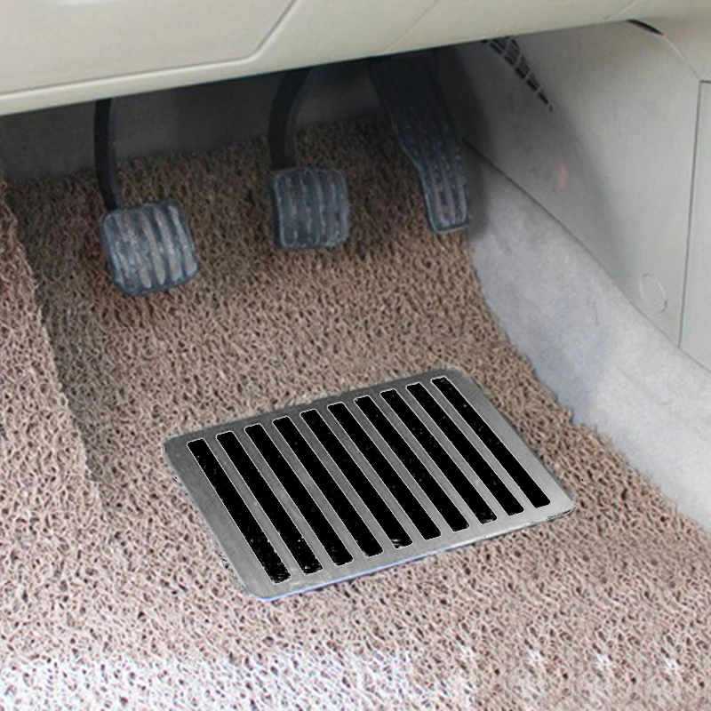 23.5X16cm Universal Carpet Patch Foot Pedal Anti-Skid Pad Auto Car Floor Mat Non-Slip Metal Pad Car Truck Foot Heel Scuff Plate
