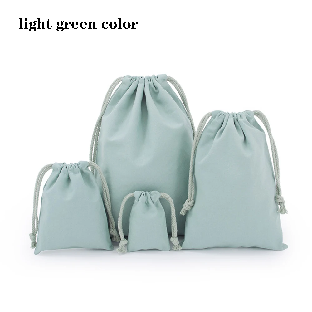 Versatile Cotton Canvas Drawstring Tote Bag - Portable and Foldable Organizer