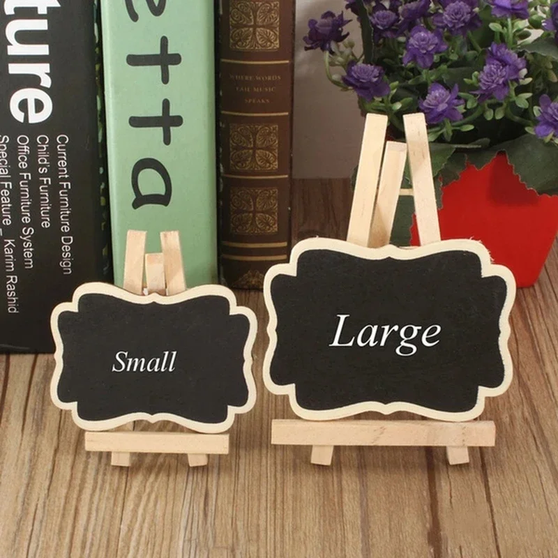 Mini Wooden Blackboard Portable Message Boards Chalkboard For Wedding Party Universal Decorative Ornaments Bracket 1-10PCS