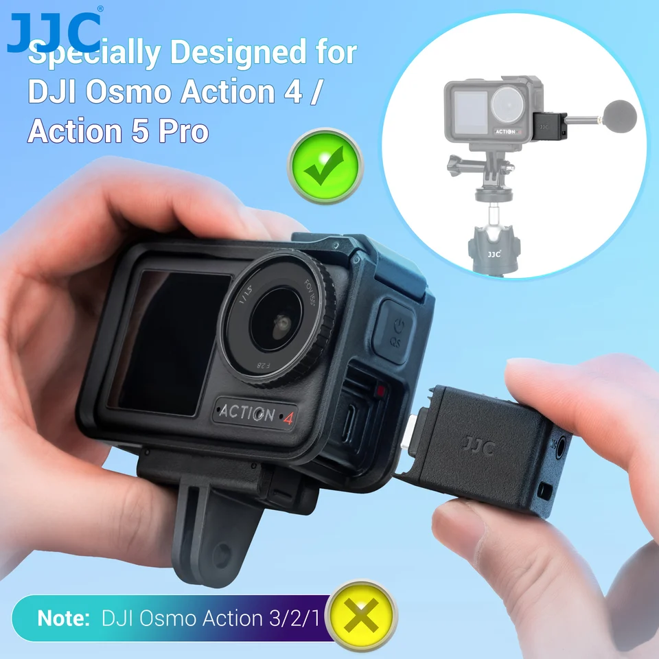 JJC 3.5mmオーディオアダプター DJI Osmo Action 6 5 Pro Action 4対応 