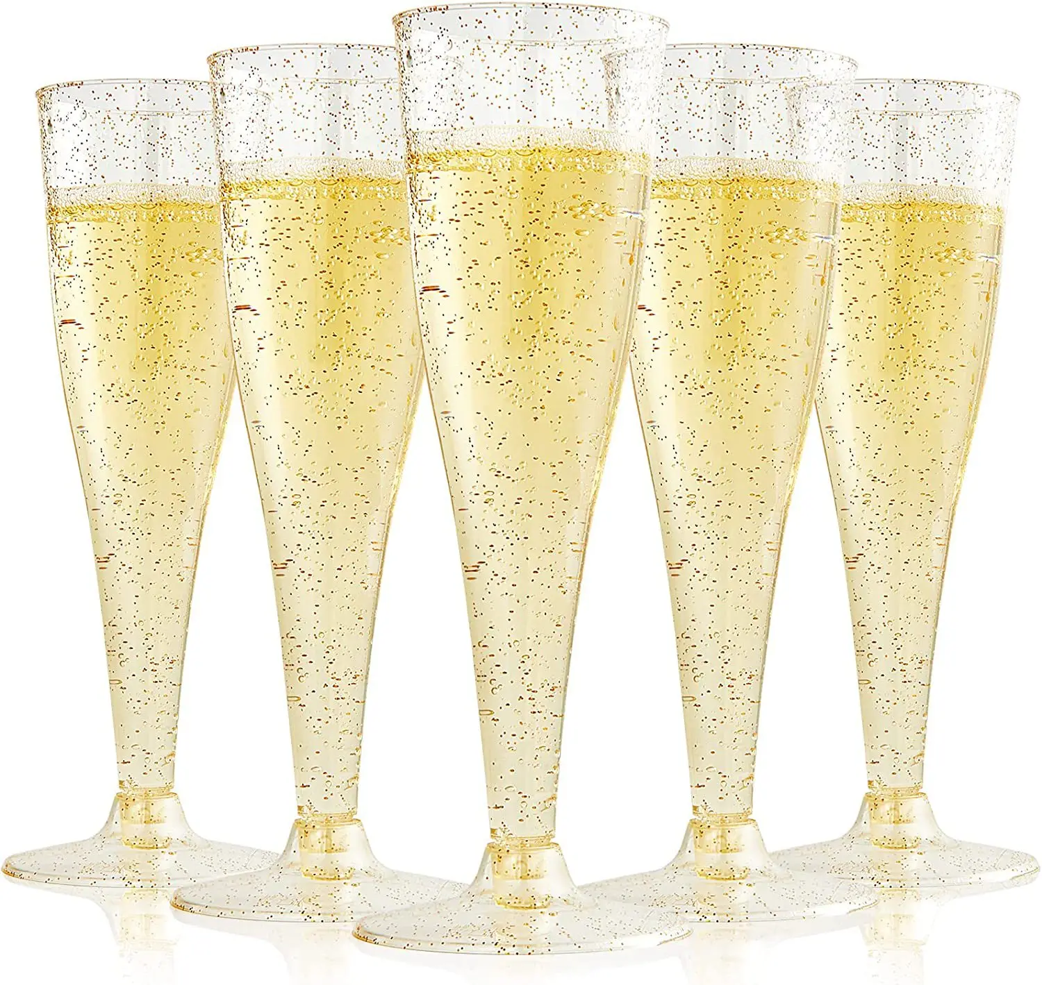 

10pcs Plastic Champagne Flutes Cups For Wedding Thanksgiving Party 4.5 Oz Clear Plastic Toasting Glasses Disposable Picnic Cups
