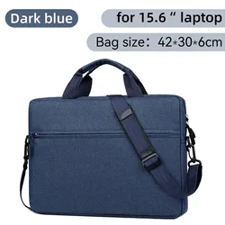 Waterproof Portable Laptop Sleeve - Stylish Travel Carrying Bag (Blue 15.6 in)