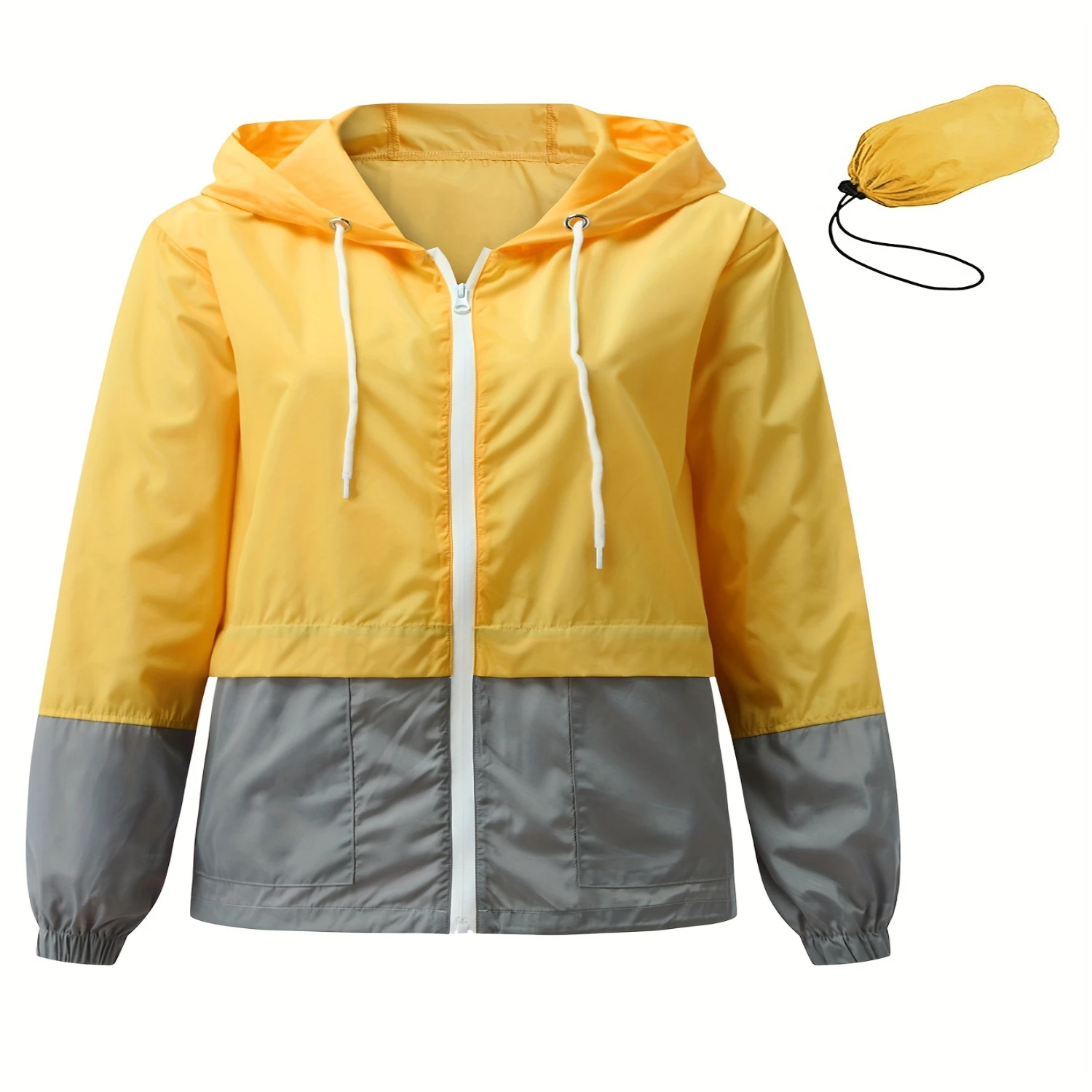 Women's Hooded Waterproof Raincoat-Lightweight Bomber Jacket