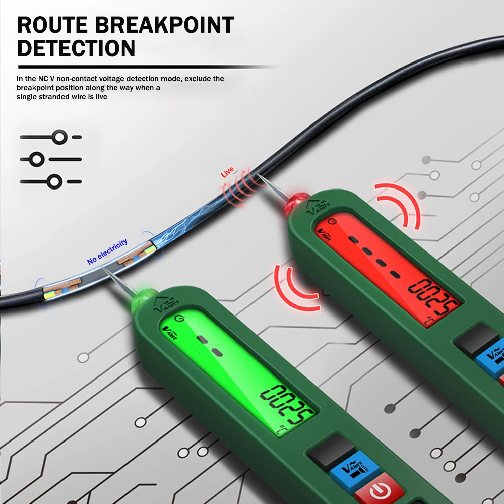 

Smart Electricity Induction Instrument With Lamp Professional Electrician Voltage Detect Pen For Measuring Current Resistance