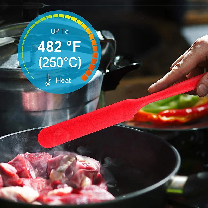Silicone Jar Spatula High Heat Resistant Kitchen Spatulas (450&deg;F）Cake Cream Butter Spatulas Mixing Batter Scraper Spatula YY152
