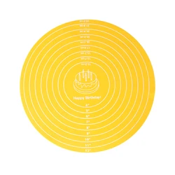 Premium Non-Stick Silicone Cake Turntable & Baking Mat - High Temperature Resistant Kitchen Gadget (Yellow Mat)