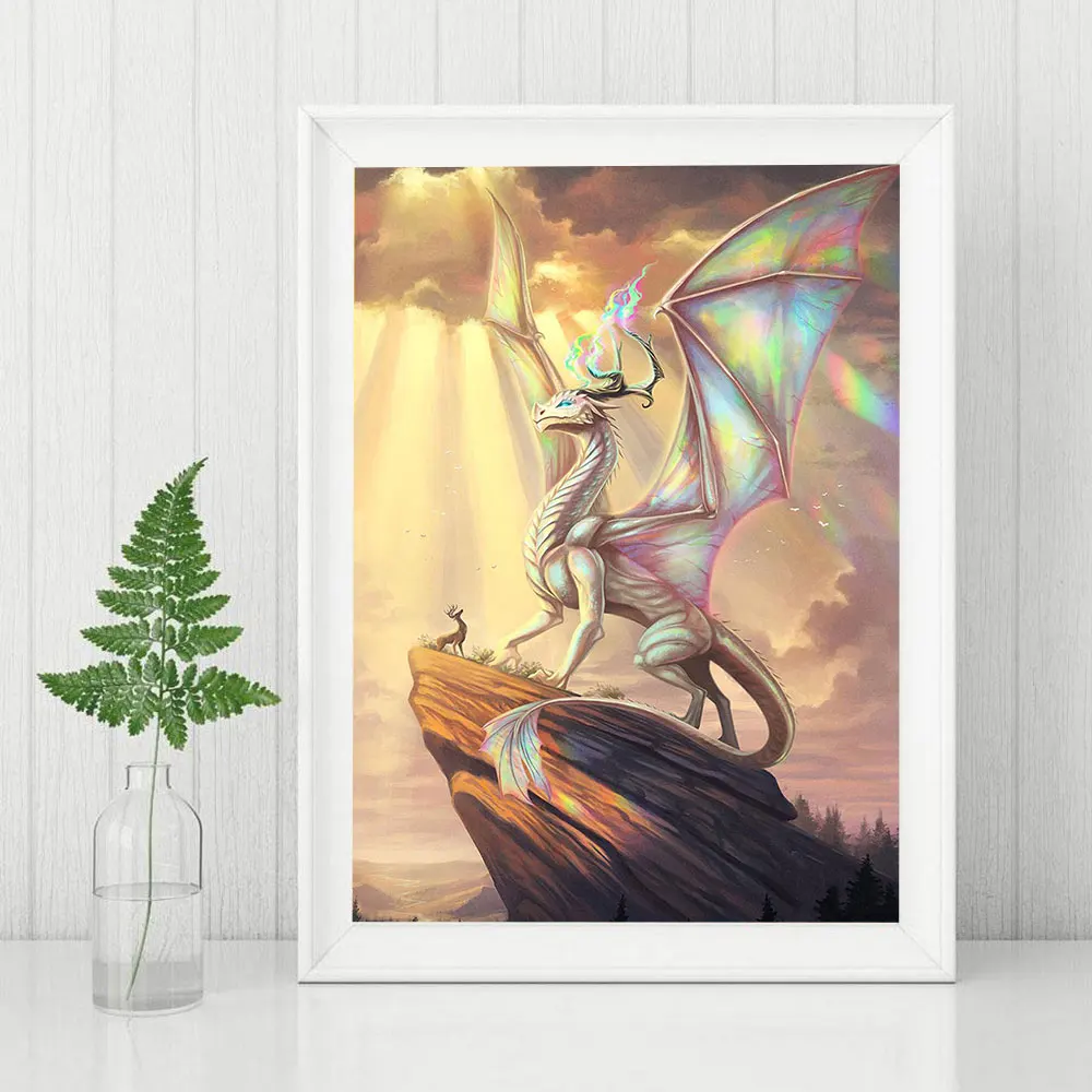 ZOOYA 5D DIY Dragon Diamond Painting Full Drill Diamond Embroidery Animal  Cross Stitch Kit Diamond Art Dragon Picture Home Decor - AliExpress