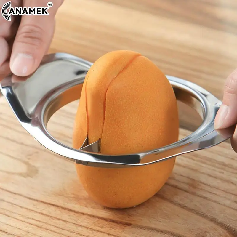 1pc Mango Splitter Slicer Fruit Cutter Craft Kitchen Tool Stainless Steel Kitchen Gadget Accessories Peach Slicer Cutter