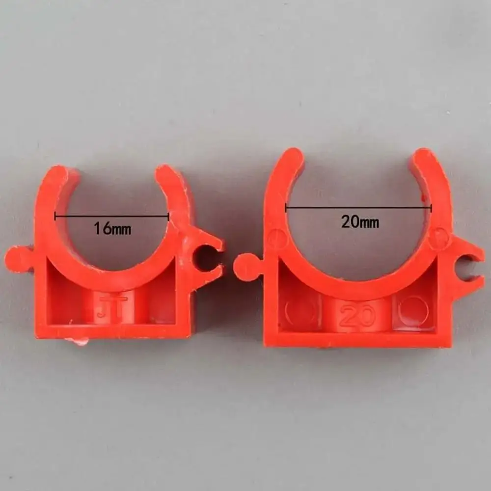 U Type PVC Pipe Clamp Connector Pipe Holder 100Pcs/Bag 16/20mm Tube Fittings Durable Water Hose Connectors Garden Accessories