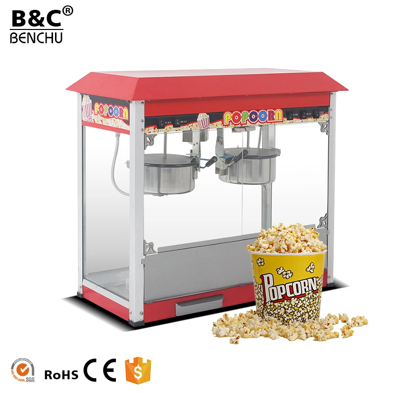 Commercial stainless steel double boiler caramel sweet popcorn machine for sale 2