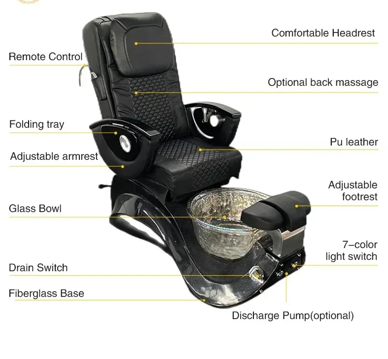 Pedicure Chairs No Plumbing Electric Massage Pedicure Chair With Foot Basin