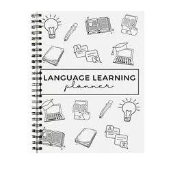 Language Learning Planner: Vocabulary & Grammar Notebook with Weekly & Monthly Logs (As Shown)