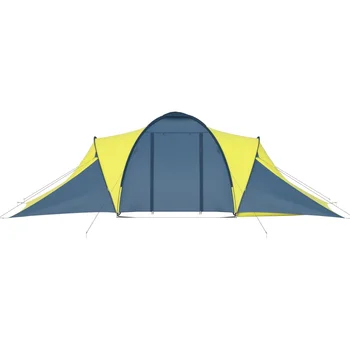 Tenda da Campeggio per 6 Persone Blu e Giallo Outdoor Multi-Party Camping Tent 4