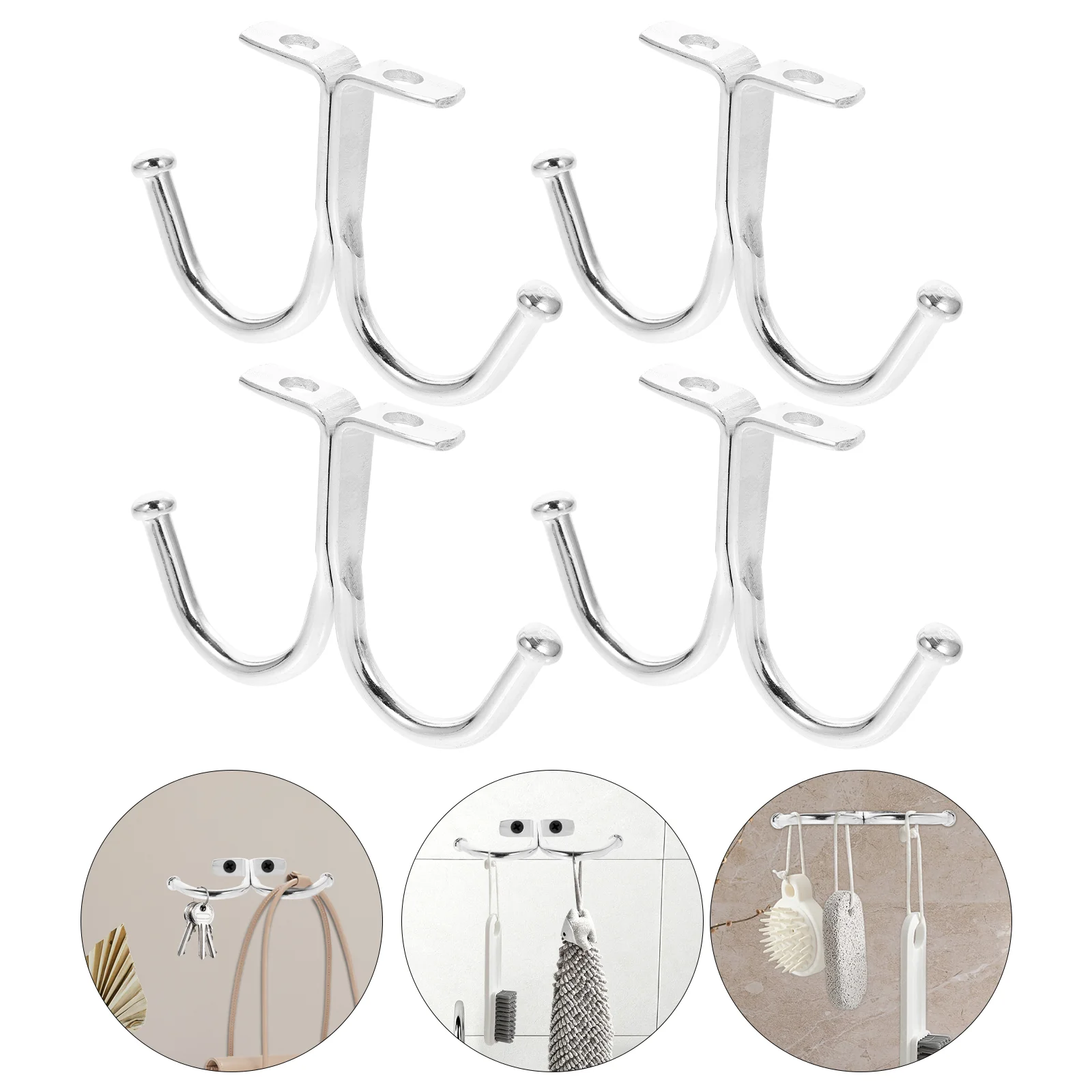 

10 Pcs Hook Accessories Heavy Duty Clothes Rack Bathroom Towel Hooks Metal Hanging Wall-mounted Iron