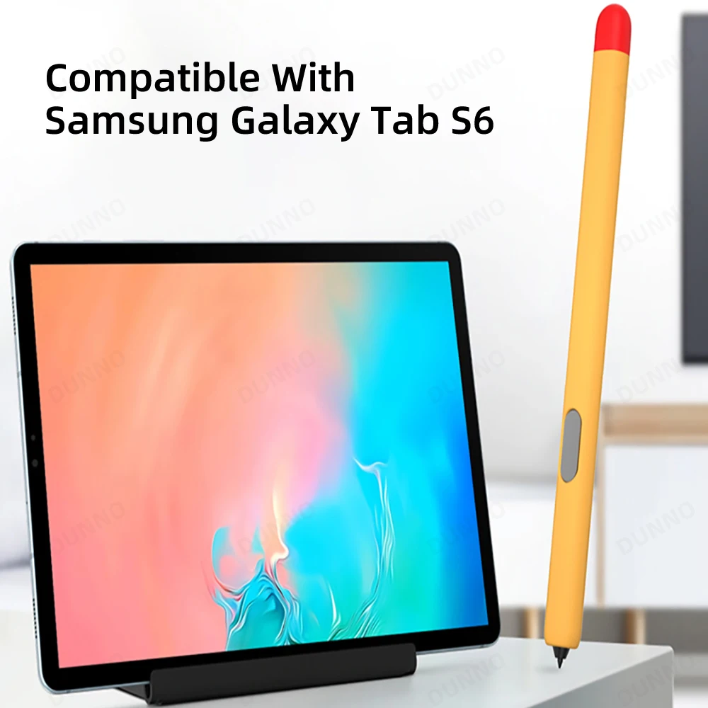 Estojo de Lápis para Samsung Tab Proteção Antiderrapante Capa de Manga de Silicone Caneta s7 Plus s8 Plus s6 Lite s - Imagem 6