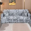 1/2/3/4 Seater Print Sofa Cover With Skirt Stretch Armchair Sofa Slipcover Elastic Chair Protector for Living Room 3