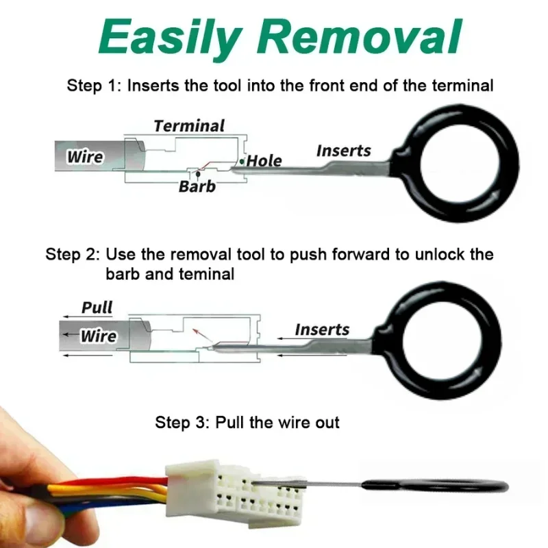 41pcs Car Terminal Removal Kit Wire Plug Connector Extractor Puller Release Pin Extractor Set Automotive Repair Tools