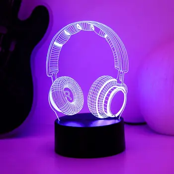 3D Headphones LED Night Light 2
