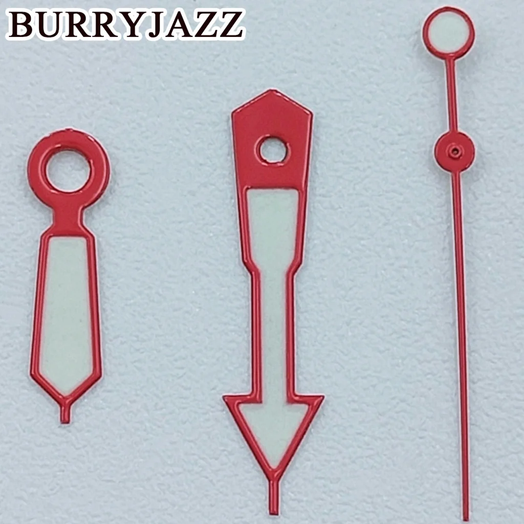BURRYJAZZ NH35 NH36 NH38 7S26 7S36 4R35 4R36 Uhrwerk SKX Uhren Zeiger Rot/Orange/Blau/Grün/Lila Zeiger Grün Leuchtend – Detail 13