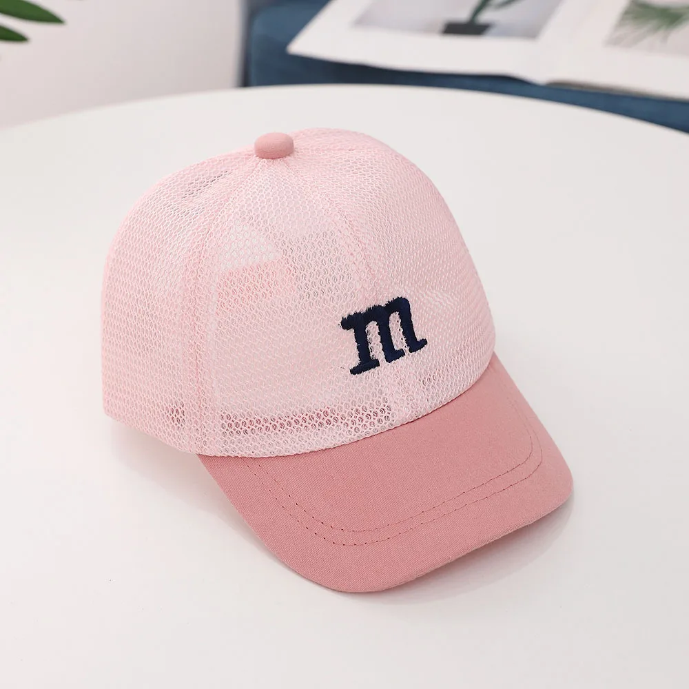 Summer Newborn Baby Baseball Cap Girl Boy Cartoon Sunscreen Sunshade Sun Hat Outdoor Embroidered Letter Peaked Caps Children