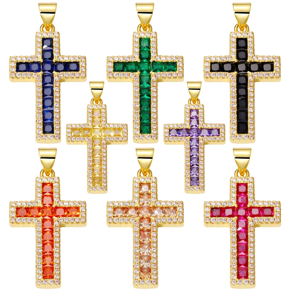Juya 18K echtes Gold vergoldet DIY Handwerk Emaille Christian Kreuz Charms Anhänger für handgemachte Dekoration religiöse Schmuckherstellung – Detail 33