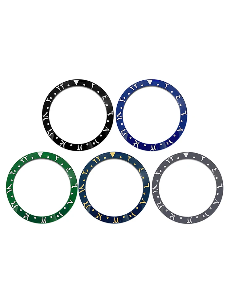Curved Arab Ceramics Bezel Insert Ring