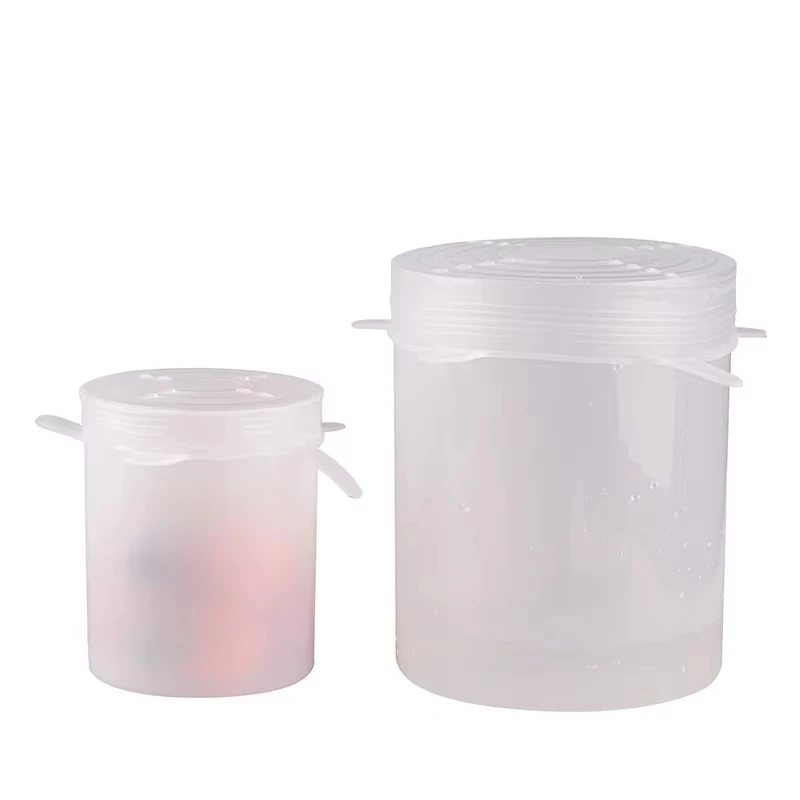 Silicone Fresh-keeping Lids 6Pcs Stretch Bowl Covers Dust-proof Smiley Sealing Covers food cover fresh keeping cover preservation cover bowl cover