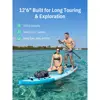 126 Paddle Board, 550LB Capacity Touring Inflatable Paddle Board with Complete SUP Accessoriesamp Kick Pad, Stable Stand up Pad