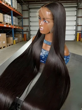 Vietnamese Raw 13X4 Lace Front Wigs For Black Women Remy 30 40 Inch Pre Plucked Bone Straight Human Hair Wigs 13X6 Hd Lace Frontal Wigs 1