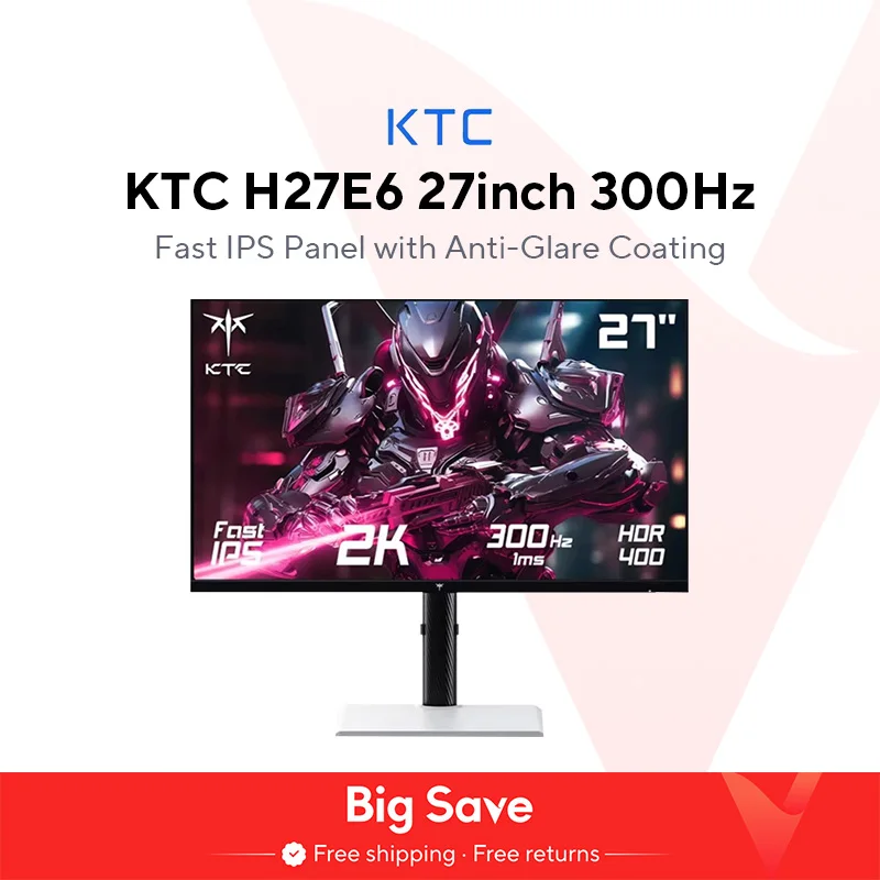 KTC H27E6 27“ Gaming Monitor, 2560*1440 QHD Fast IPS Screen