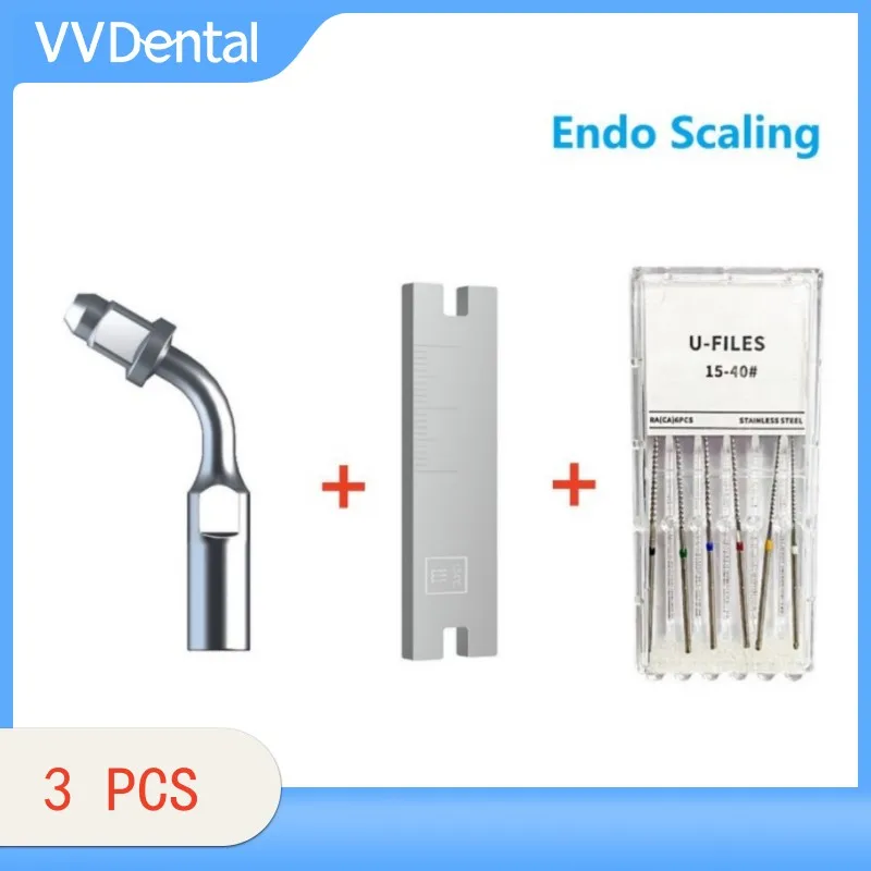 UltrasonicScalerDentalEndoTipKitWrenchEndoFileStainlessSteel