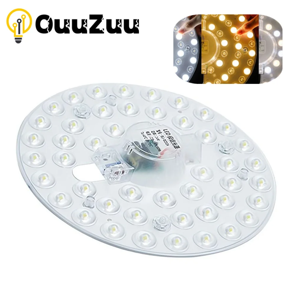 OuuZuu 12W 18W 24W 36W LED Ring PANEL Circle Light SMD LED Round Ceiling board circular lamp board AC 220V 230V 240V LED light