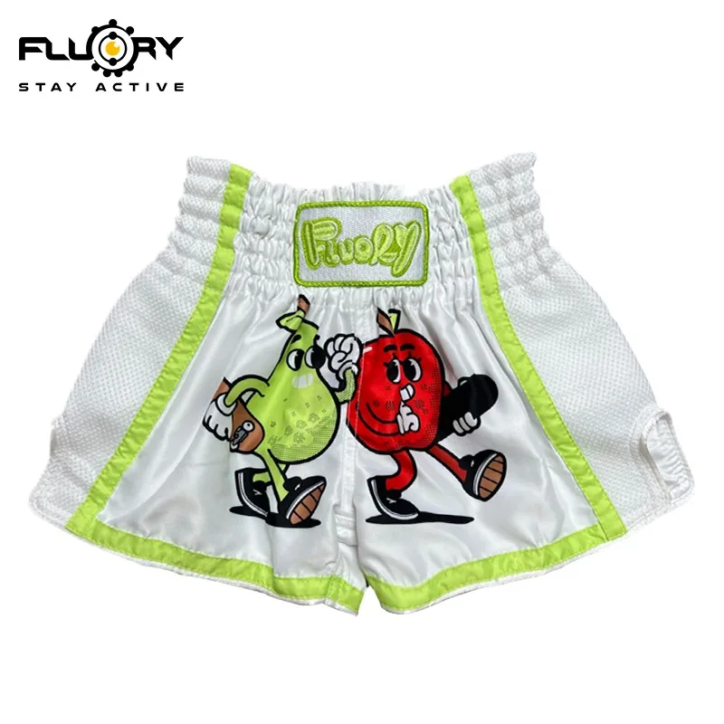 Fluory Children's Muay Thai Shorts Boxing Training Professional Competition Martial Arts Performance Clothes