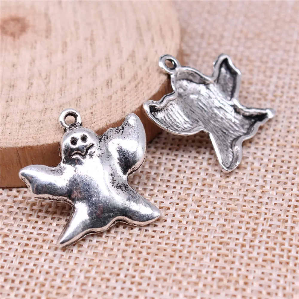 

Couple Pendants Halloween Ghost Charms Jewelry For Men 24x23mm 10pcs