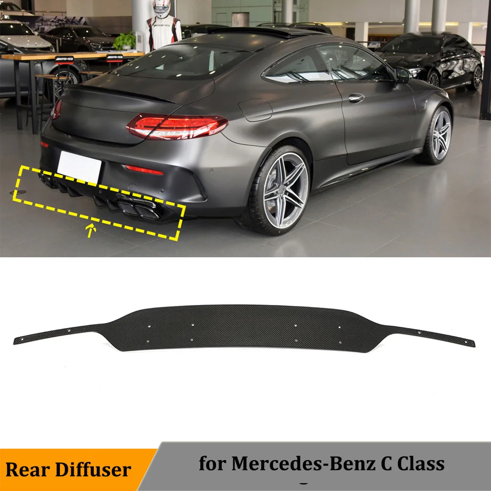 

Задняя панель диффузора из углеродного волокна для Mercedes-Benz C класса A205 C205 C63 2 Door 2019 2020 2021 не для C63S