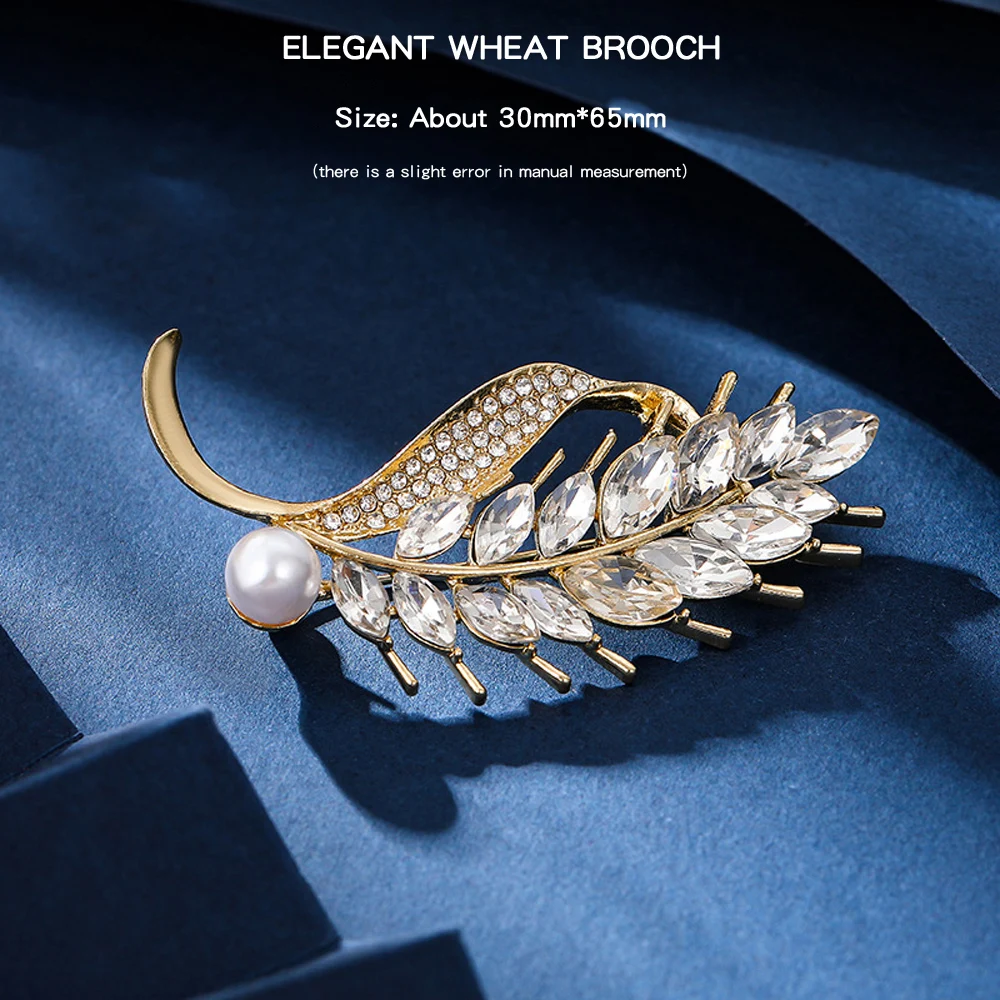 Flower Pearl Brooch For Women Brooch Set Girls Jewelry Accessories Luxury Wheat Brooch Set Gift Box Party Birthday Present