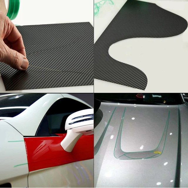 Glänzend Schwarz Vinyl Wrap Streifen Band Auto Wrap Folie Für Fenster Trim  Tür Schutz Film - AliExpress