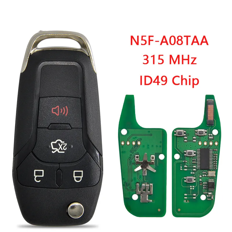 

Ключ дистанционного управления для автомобиля Ford Escort ID49 чип 315 МГц Автоматический умный пульт дистанционного управления откидной ключ пустой 2 шт./партия