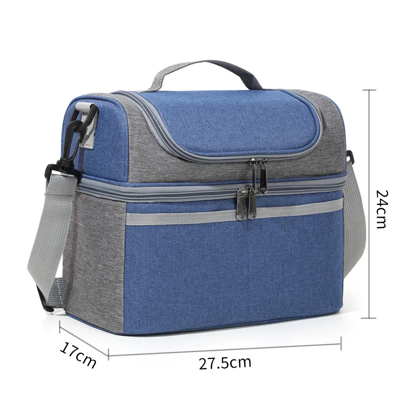 Lunch Box for Men Outdoor Heavy Duty Lunch Bags Work Leakproof Insulated Durable Thermal Cooler Bag Meal Camping Picnic - 5
