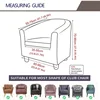 New Tub Armchair Sofa Cover Slipcover Home Decor Anti-dirty Warm Club Single Sofa Cover Elastic Chair Covers for Living Room 2