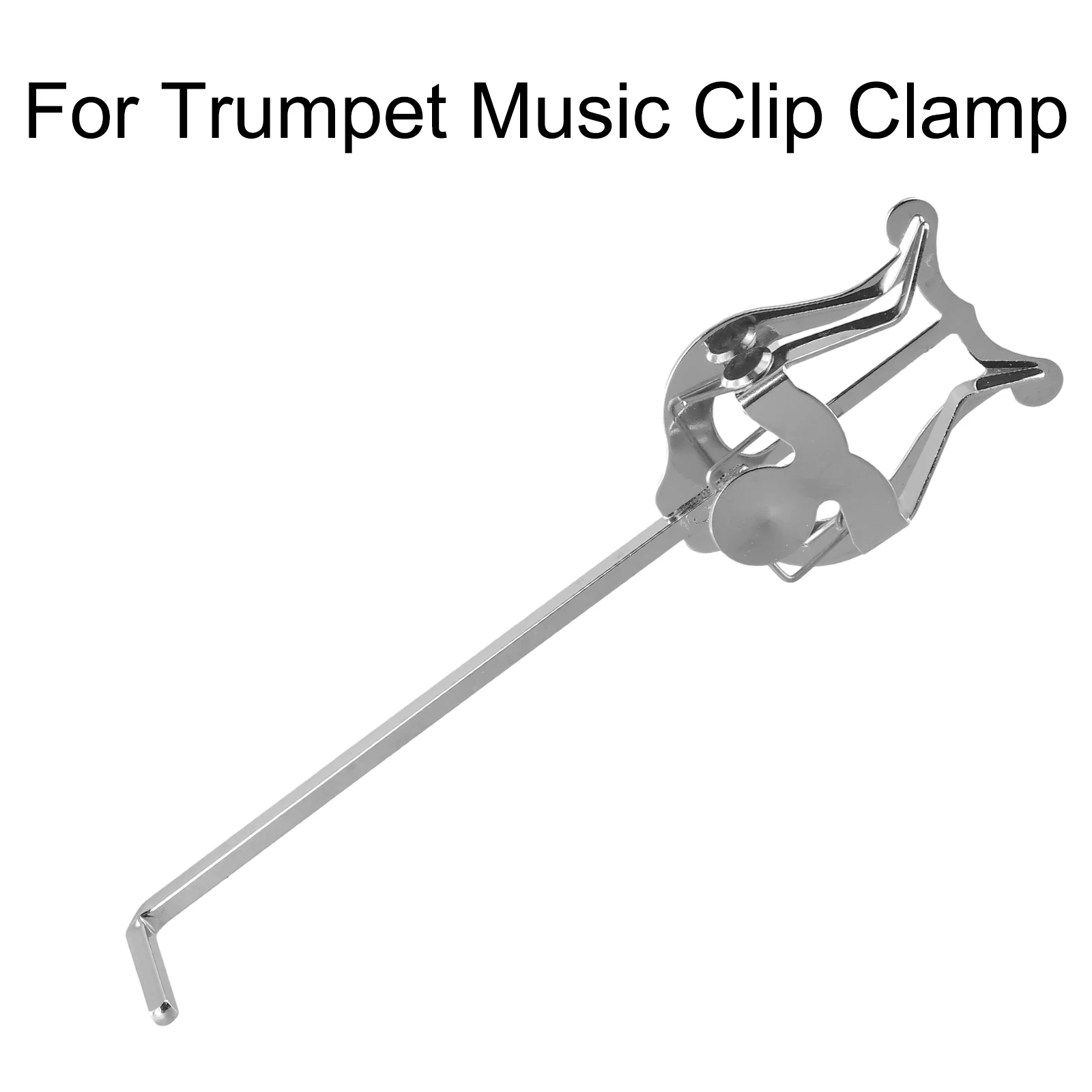 Portable metal trumpet marching lyre clamp on stand lightweight sheet music clip for beginners also suitable gifts sheet music holder