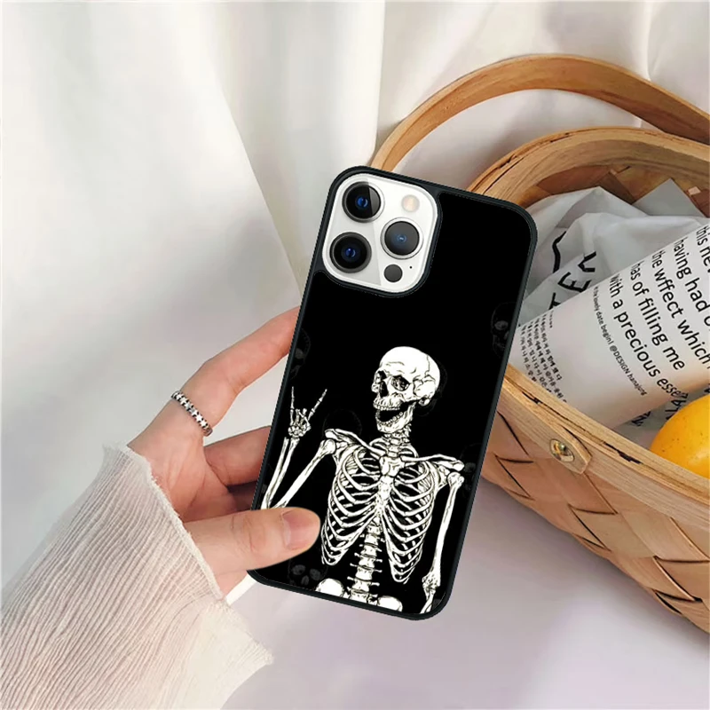 Rock & Roll Skull Phone Case - Edgy Protective Cover