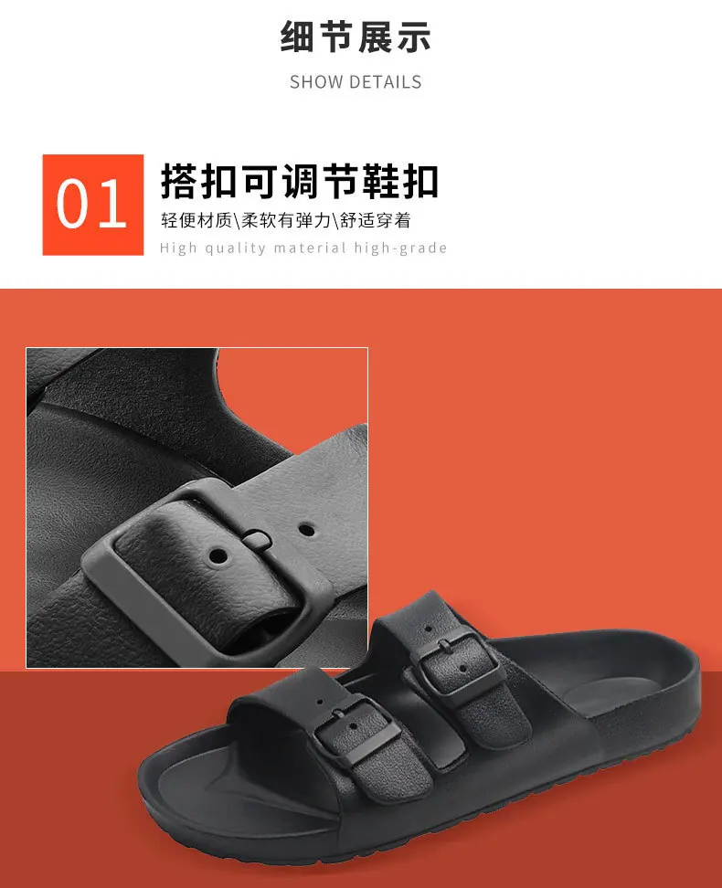 Comwarm Damenmode Sommer Hausschuhe Neue Outdoor Weiche Sohle Rutschfeste Strandsandalen Lässige EVA Rutschen Paar Haus Flache Slipper – Detail 5