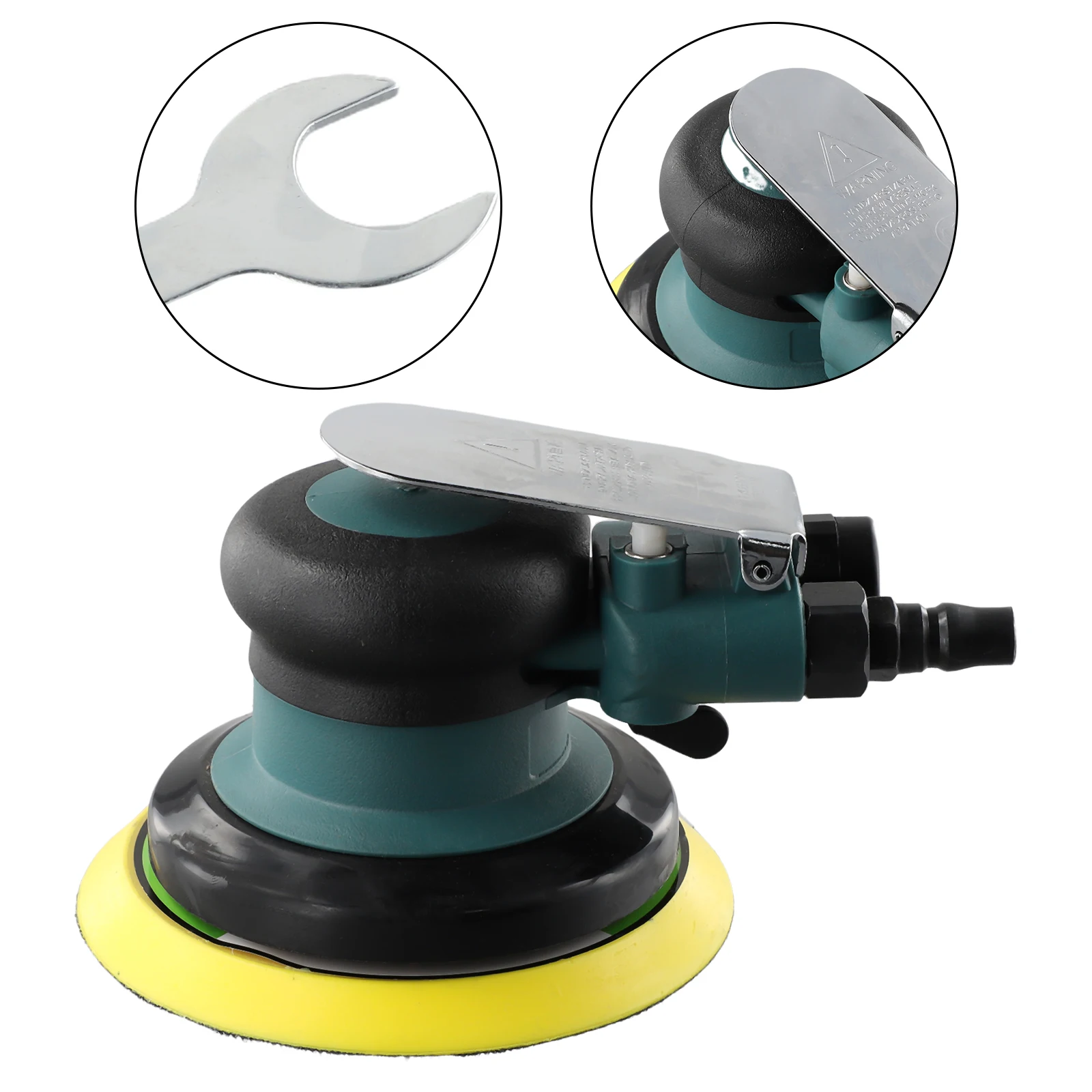 

Durable Car Waxing For Woodworking Polishing Pneumatic Sander Black Green Palm-type Design Pneumatic Sander 5in