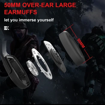 3.5mm video Gaming headphones Game headset Noise Isolating earphone with Microphone Volume Control for PS4 Play Station 4 PC 3