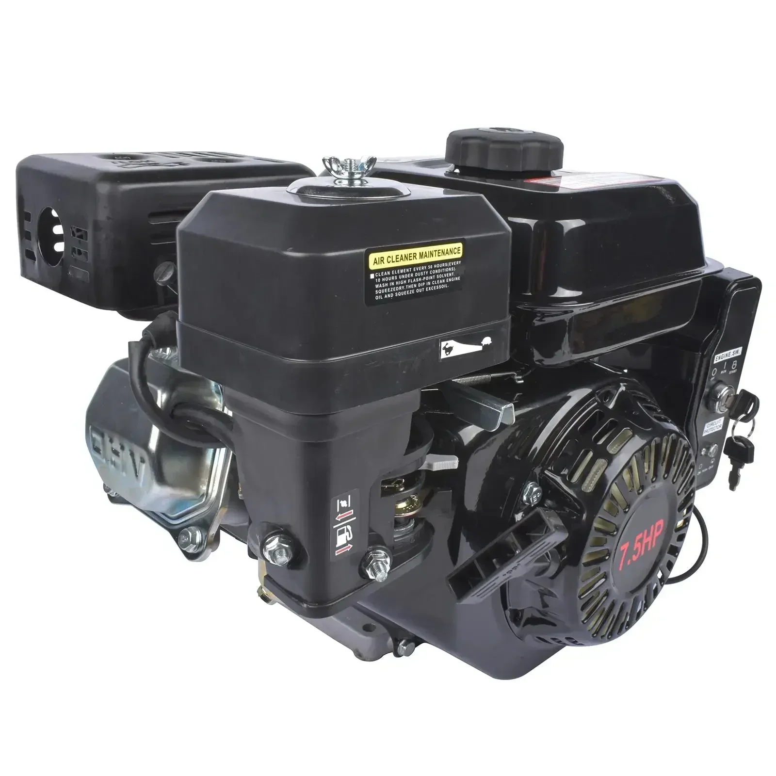 AP03 7.5HP 전기 시동 수평 엔진 4행정 212CC 고카트 가솔린 엔진 모터