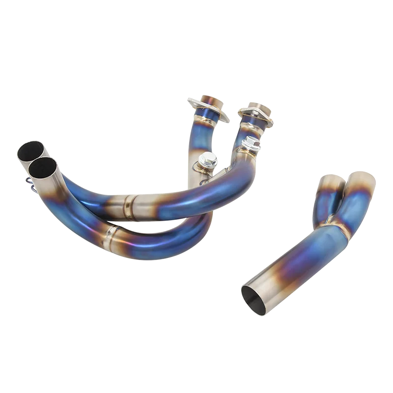 Slip On Motorcycle Exhaust Modify Titanium Alloy Front Link Pipe For CFmoto NK400 NK650 400GT 650GT 400TR 650TR 2019-2023 Years - Image 5