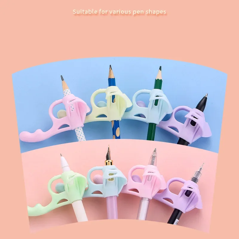 Silicone Pencil Grips Children's Writing Pencil Pen Holder Five Fingers Fixed Handwriting Posture Correction Assisted Grip 5
