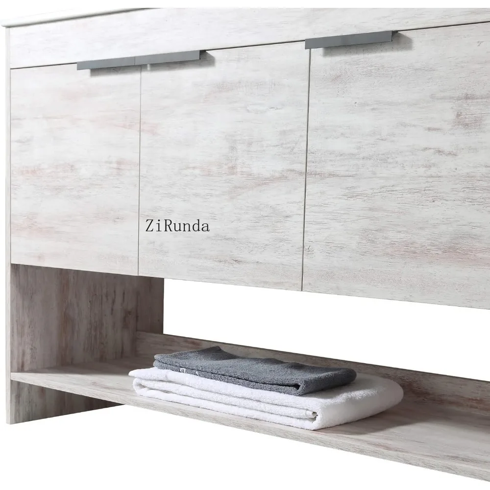 Bathroom vanity with integrated ceramic sink, bathroom vanity with sink and modern pear design top d