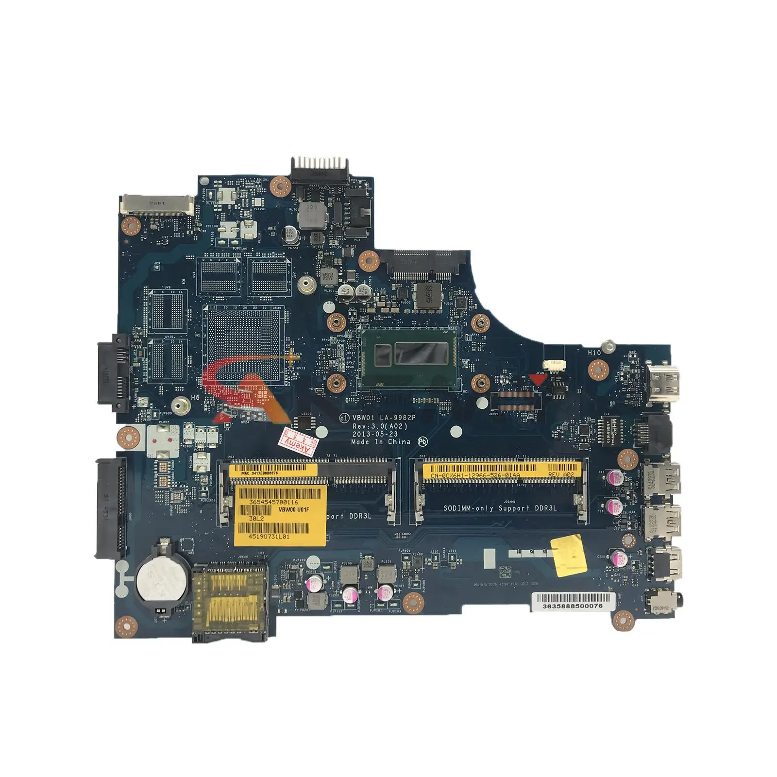 Placa-mãe La-9981p La-9982p para Dell Inspiron 15r 3537 5537 Placa-mãe Cn0p28j8 0mxm3y com 2955u 2957u i3 i5 i7 Cpu 4ª Geração - Imagem 6
